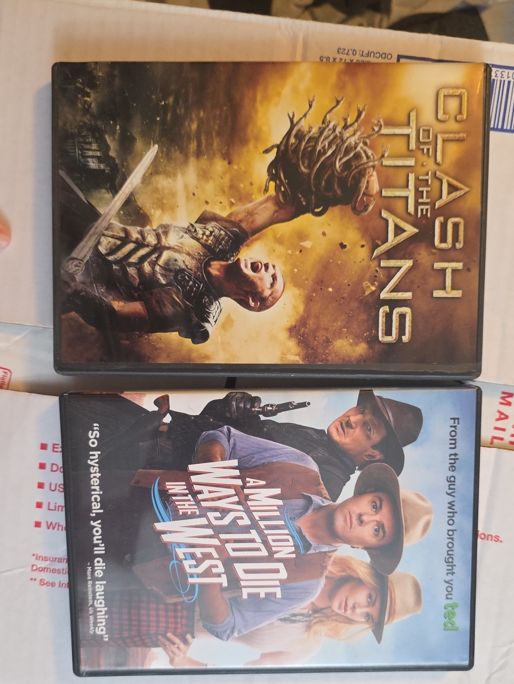 DVD Lot Clash Of The Titans And A Million Ways To Die In The West